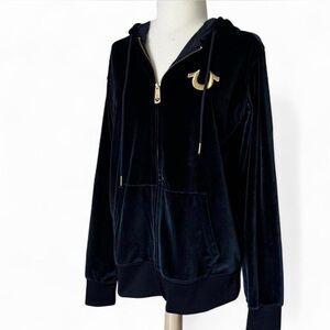 True Religion Dark Blue Velour Jacket